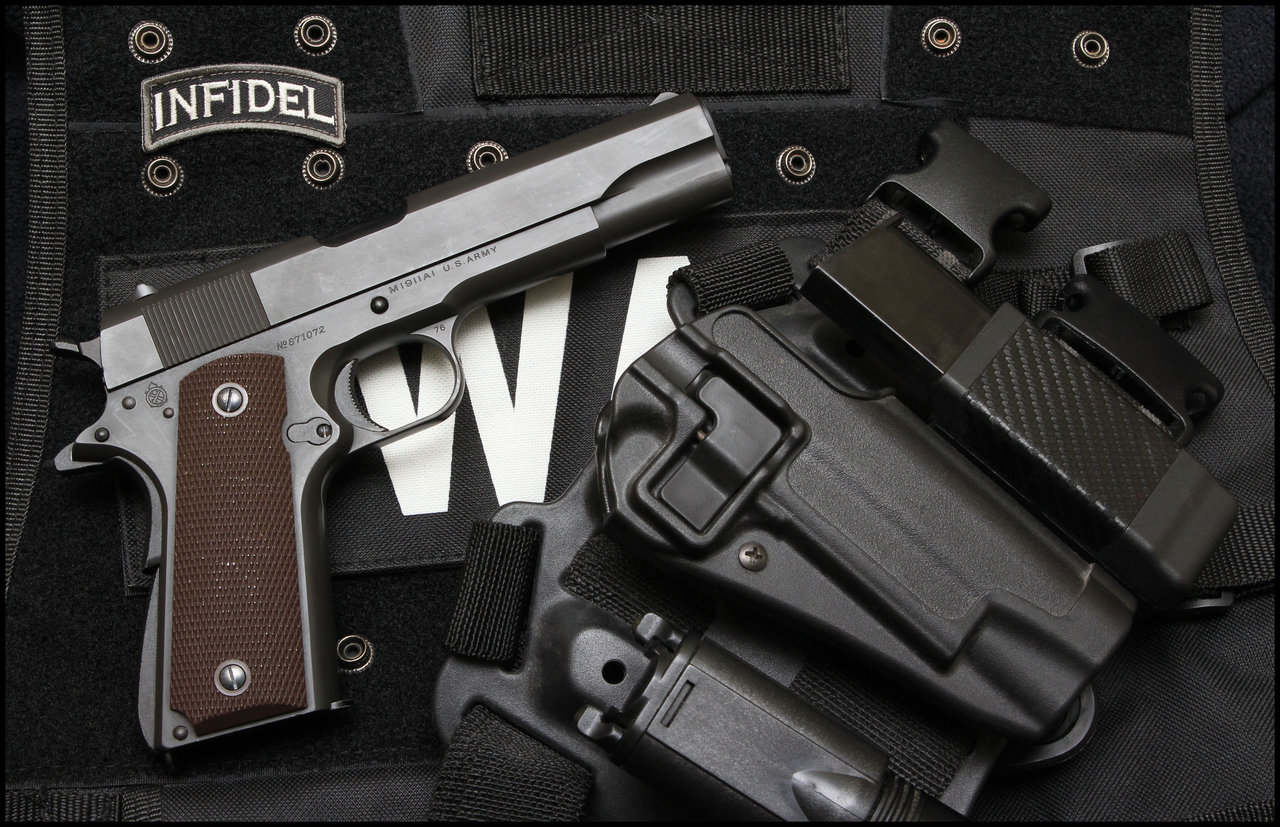 Weapons Colt Pistol Infidel Wallpaper