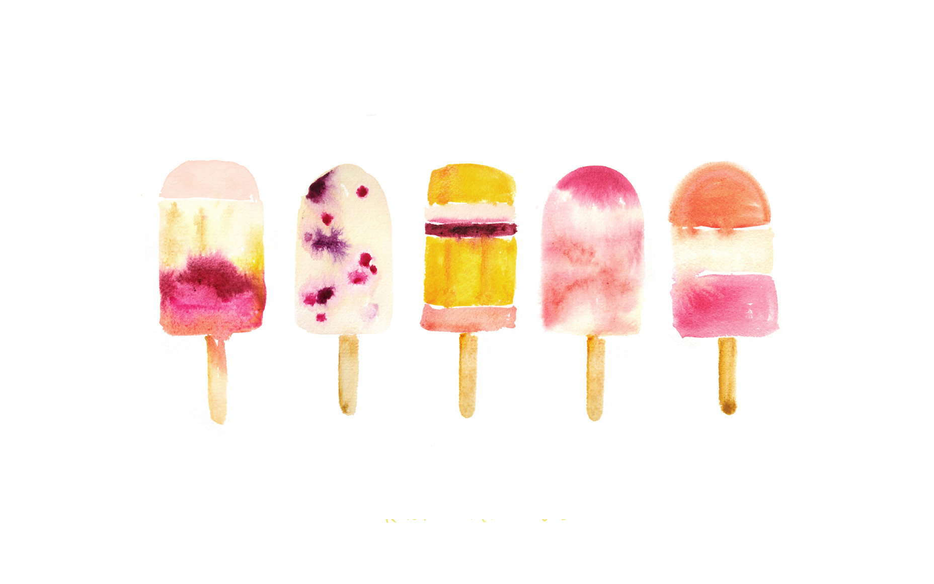 Wallpaper With This Cute Popsicle Illustration Courtesy Of Design Love