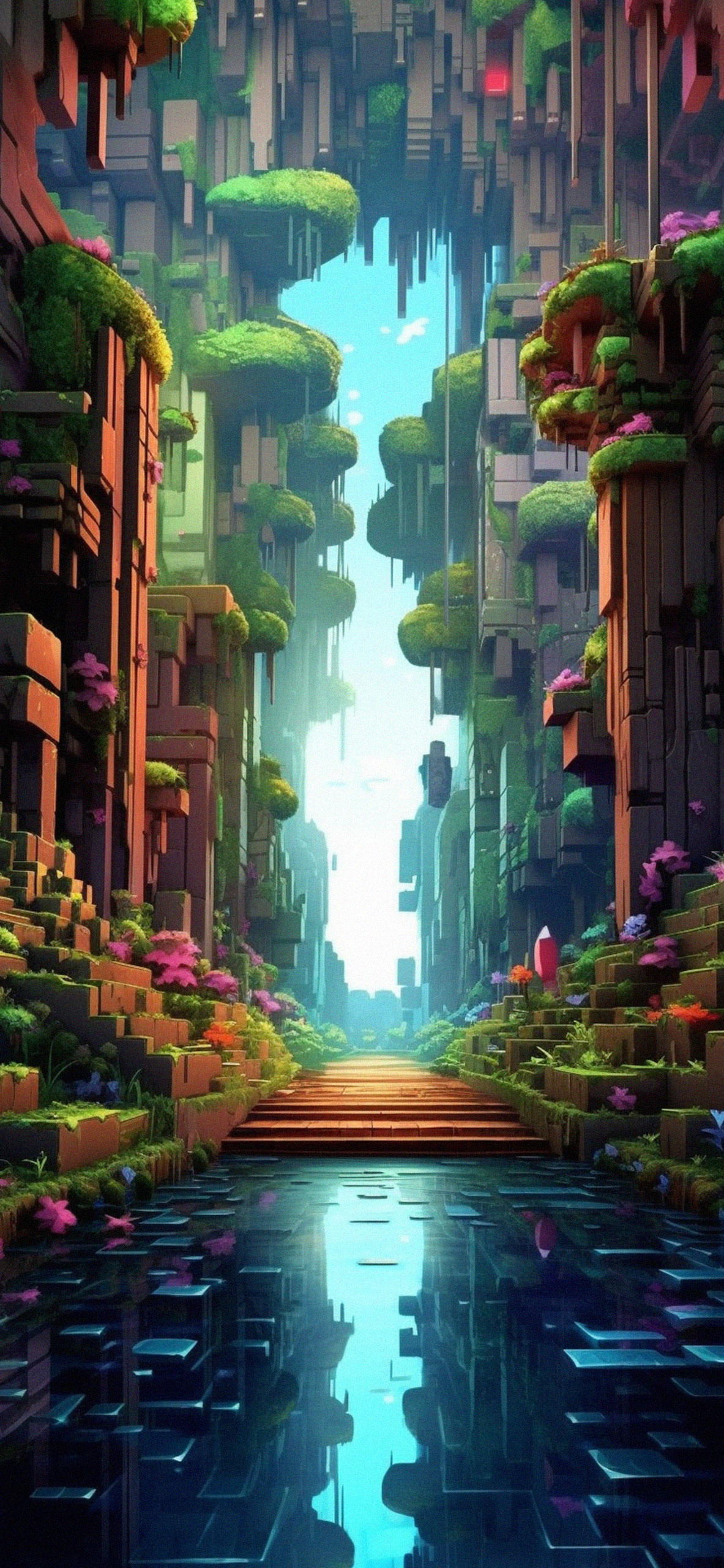 Minecraft Landscape Art Wallpaper
