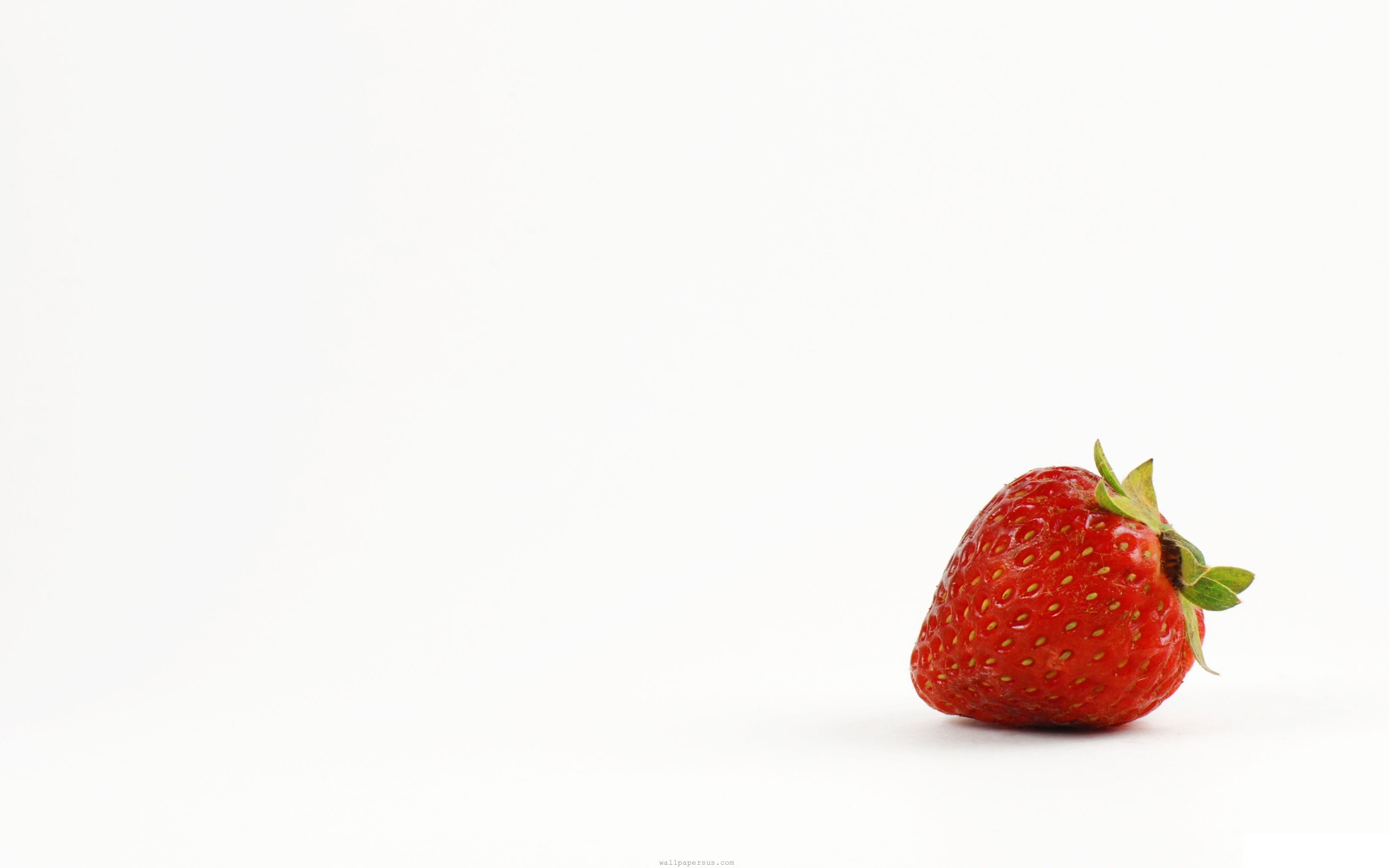Strawberries White Background New HD Wallpaper