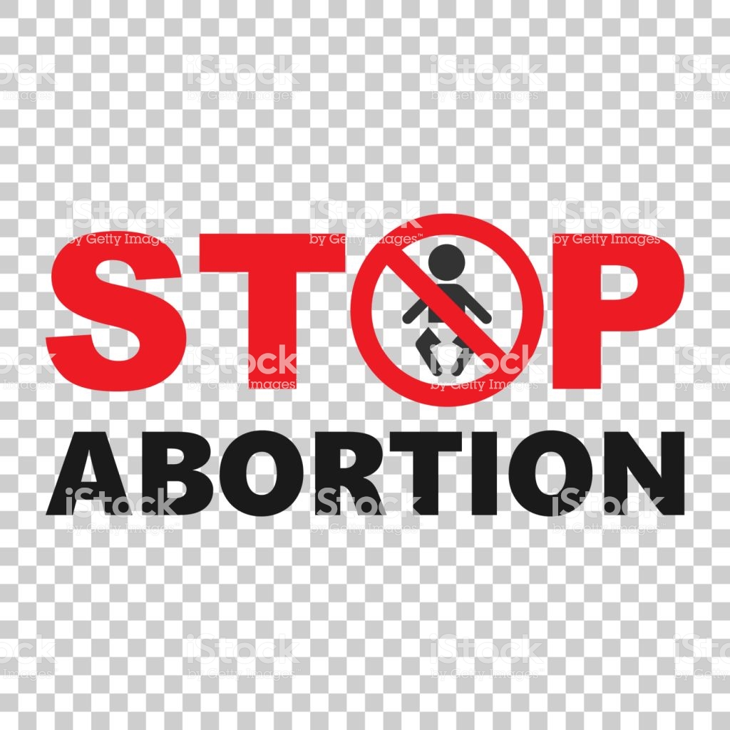 Stop Abortion Banner Icon In Transparent Style Baby Choice Vector