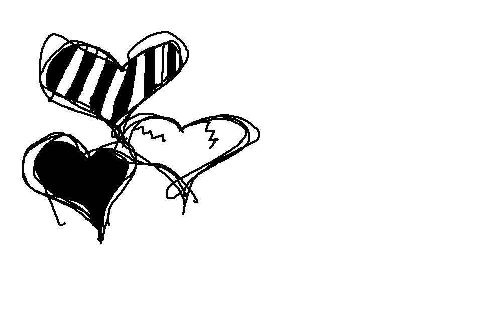 Black And White Hearts Background
