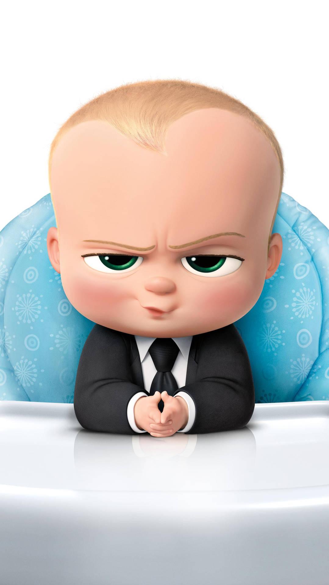 Download The Boss Baby In Serious Face Wallpaper