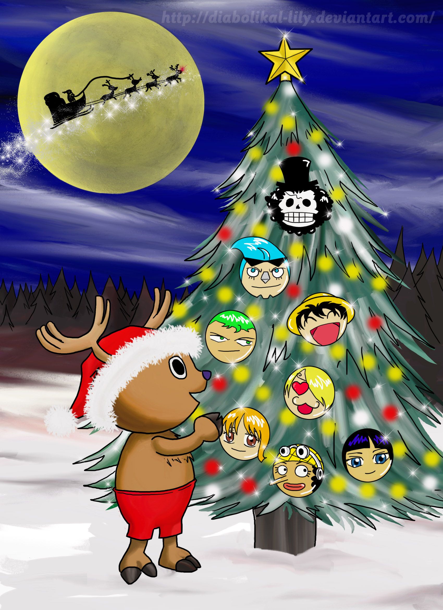 One Piece Merry Christmas Wallpaper