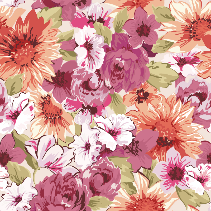 Paint Floral Background Vector Graphic