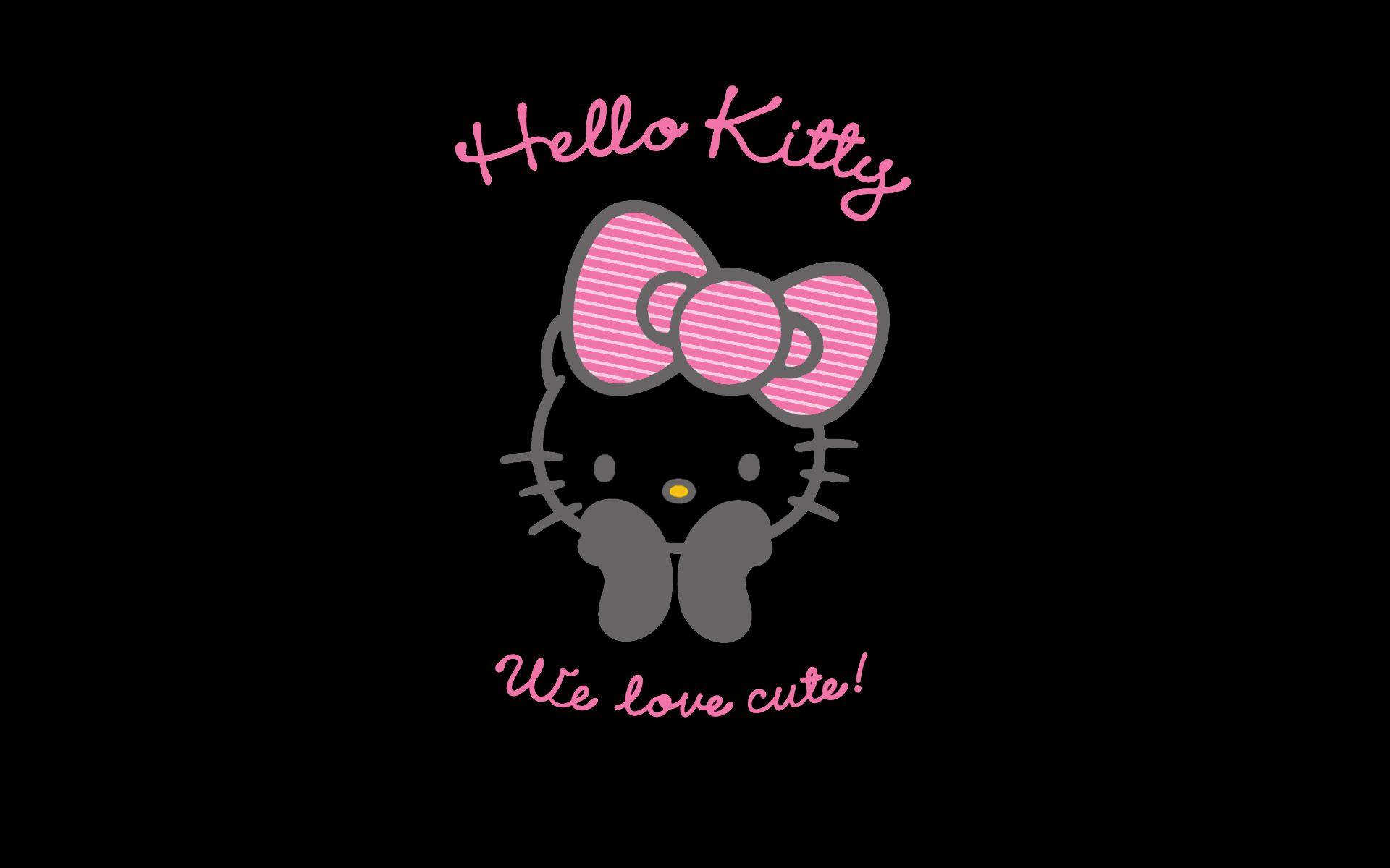 Pink And Black Hello Kitty Backgrounds 1920x1200
