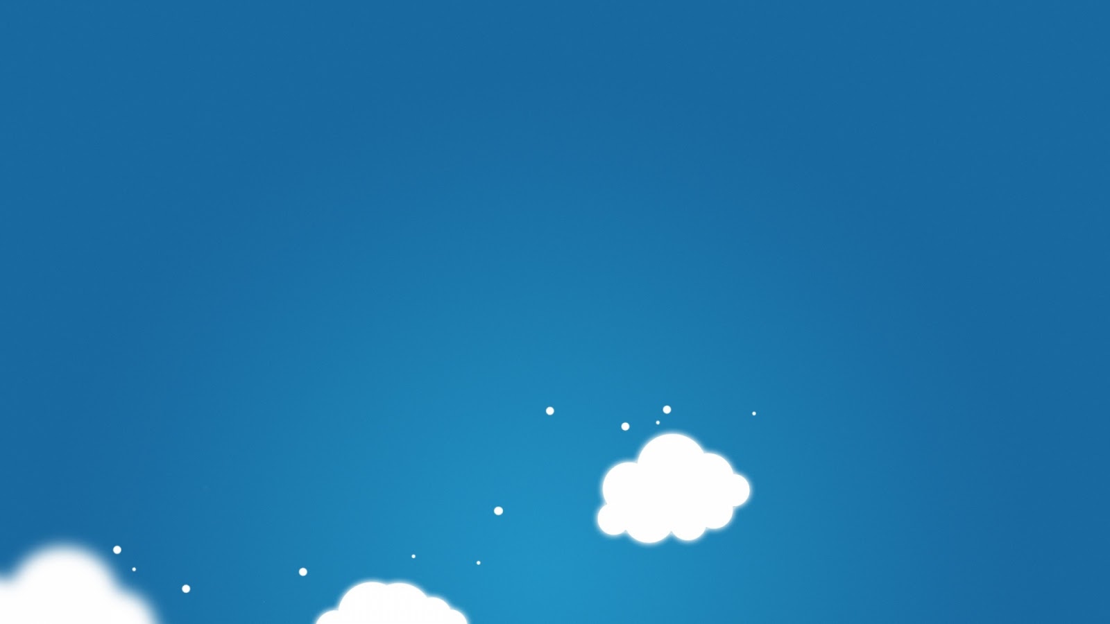 HD Wallpapers Minimal Cartoon Clouds Blue Background 1600x900