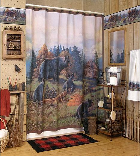 SHOWER CURTAINS WITH WALLPAPER BORDERS Blinds Shades Curtains 467x522