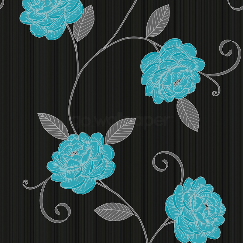 Teal Floral Background