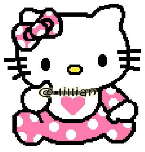 Home Baby New Girl Hello Kitty Cross Stitch Pattern Jpg