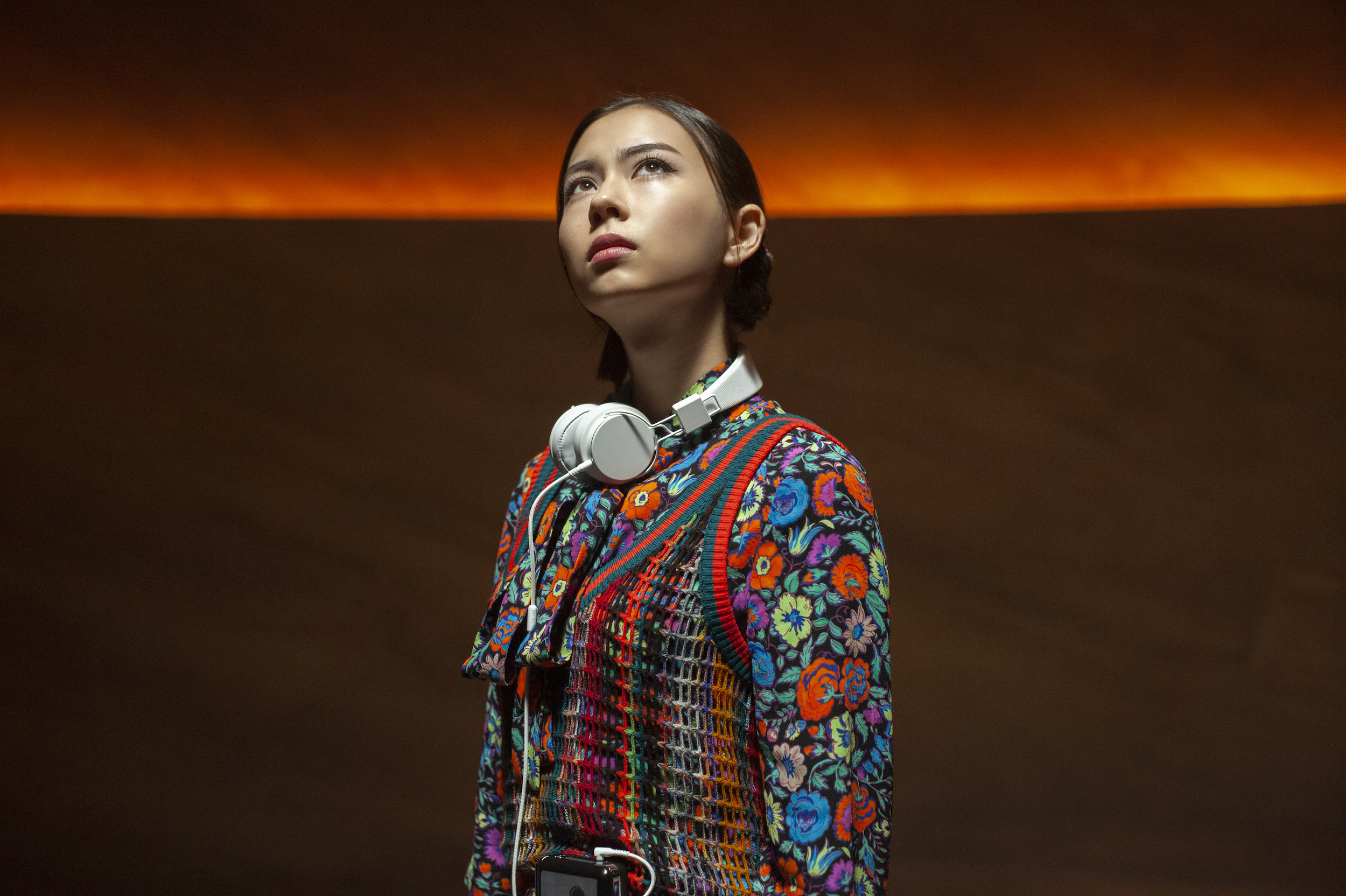 Lauren Tsai Women Actress Headphones Looking Up Asian Brute
