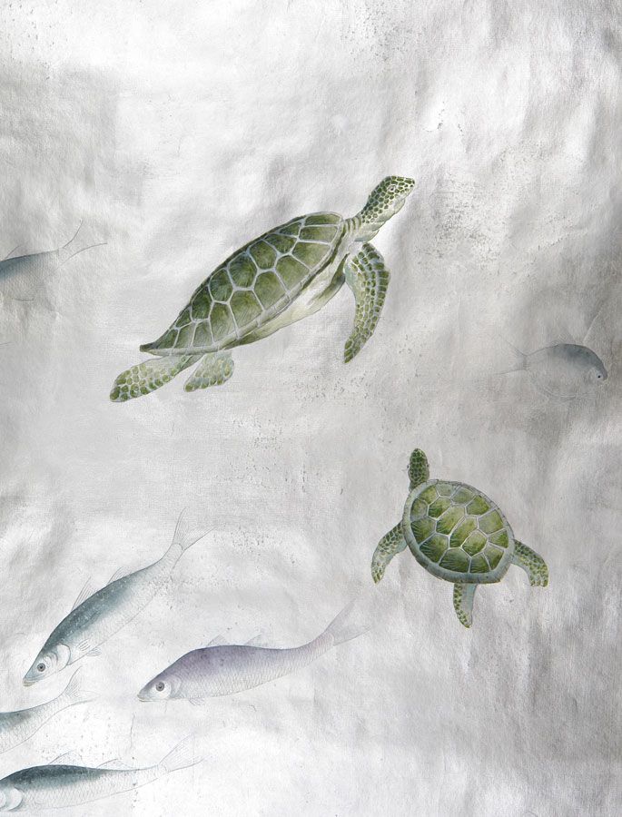 Fish Custom Wallpaper By De Gournay Turtle