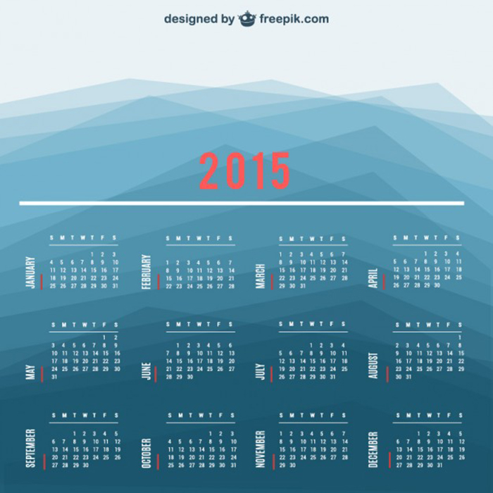 Calendar Polygonal Background