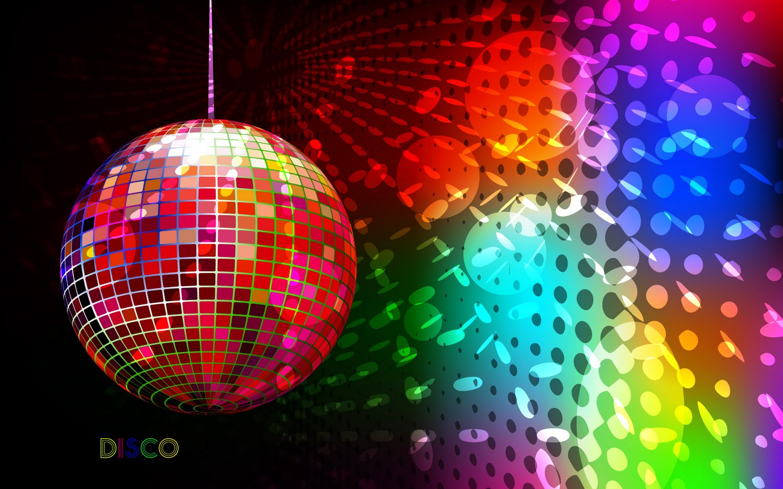 Colorful Disco Ball World Wallpaper Collection