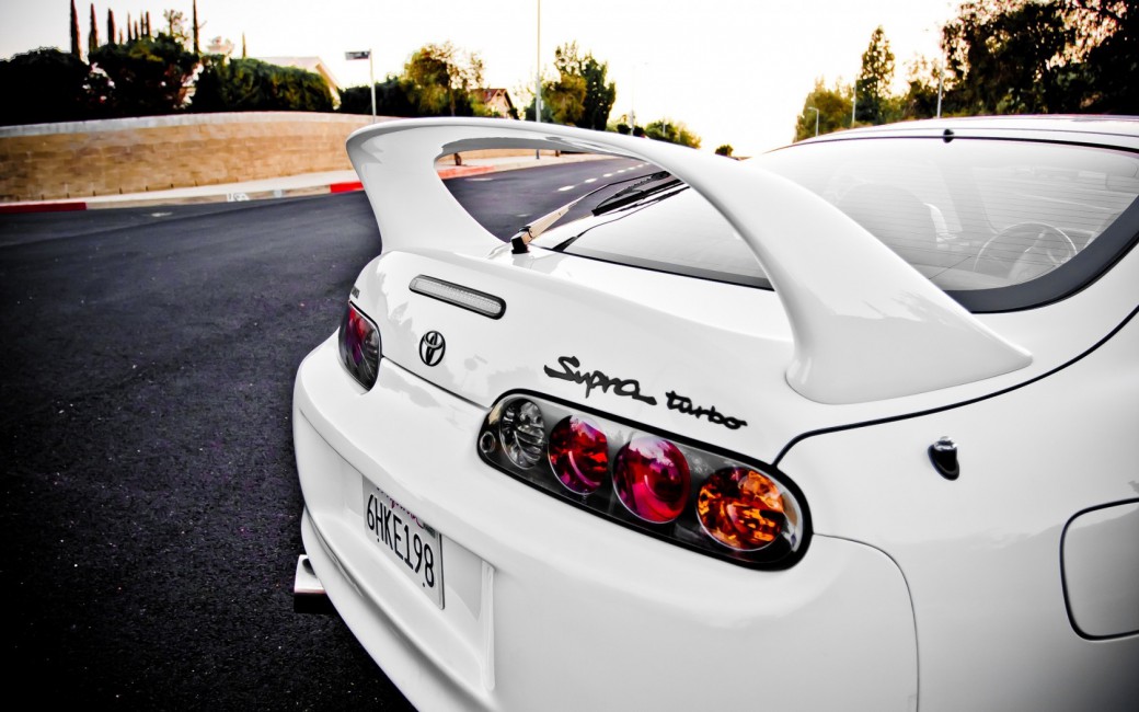 Toyota Supra White Lights Turbo Street Stock Photos Image