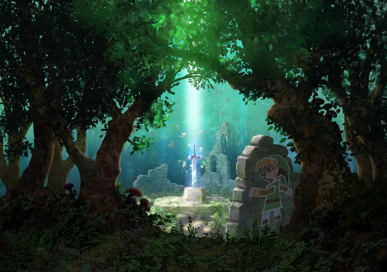 Legend Of Zelda A Link Between Worlds Box Art Wallpaper In Full Color