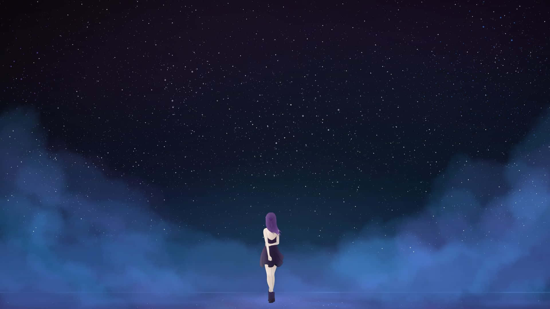 Anime Night Background Wallpaper