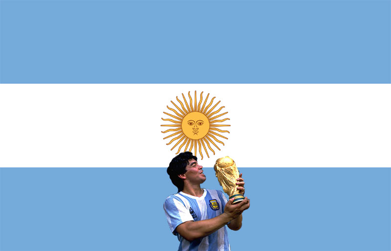 Maradona Argentina Flag Wallpaper Wallscreen