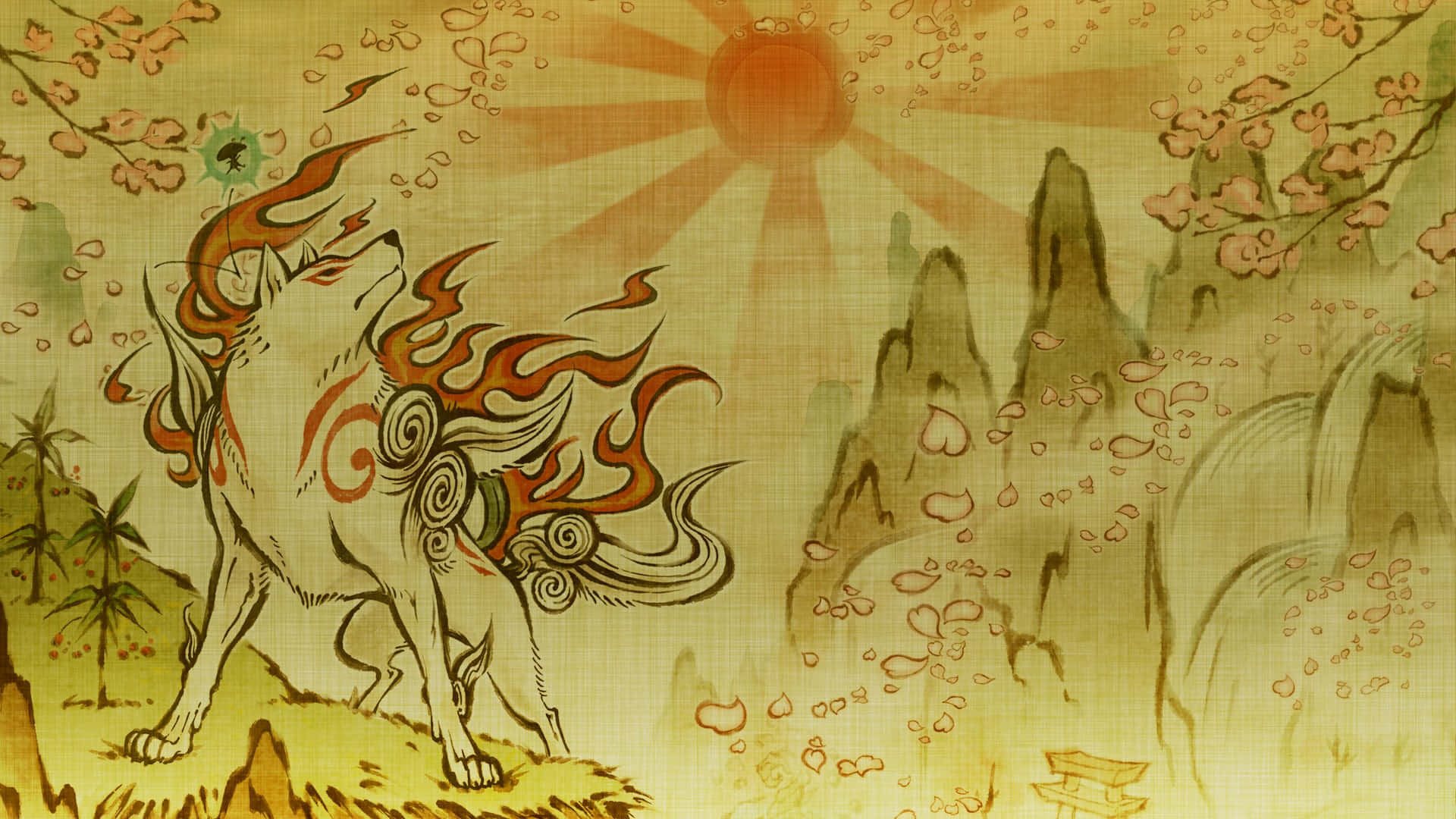 Explore The Beautiful And Vibrant World Of Okami HD Wallpaper