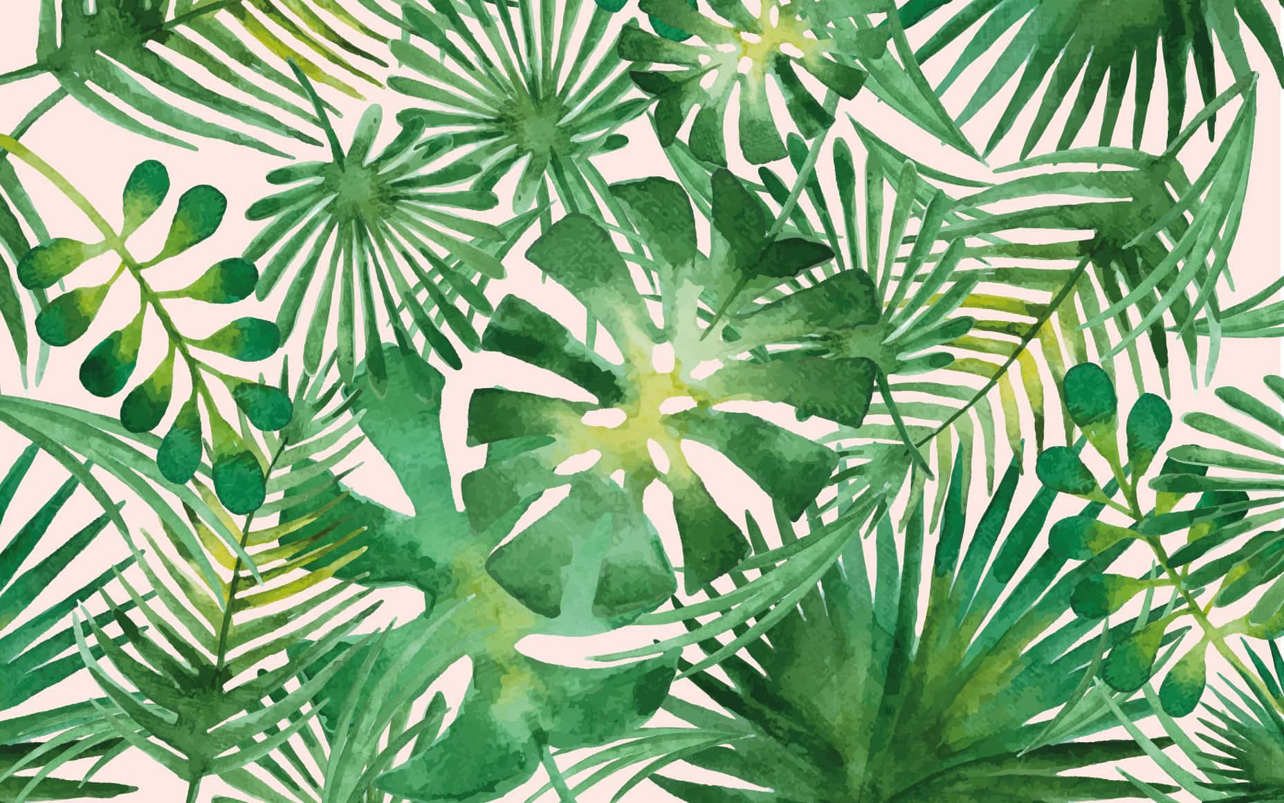 Tropical Leaves Desktop Wallpaper