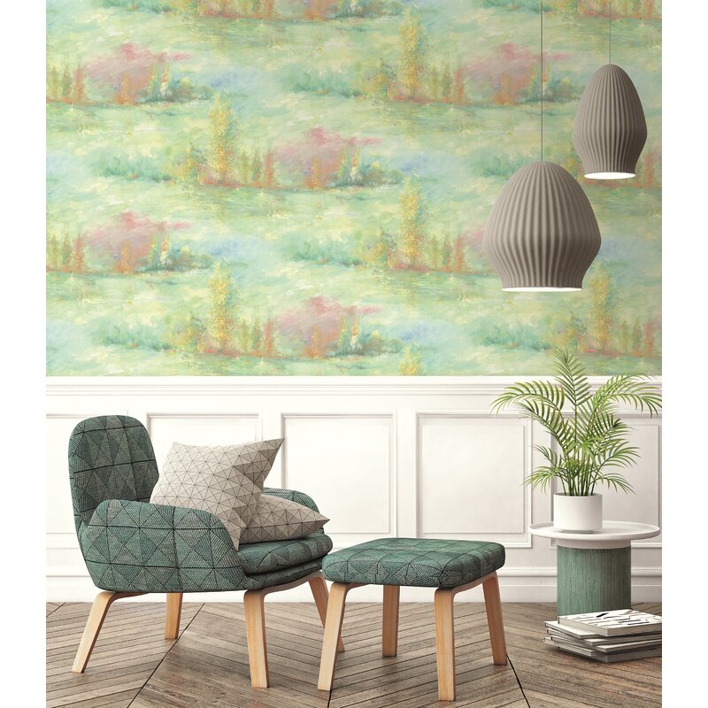 Canora Grey Dorene Tree Line L X W Wallpaper Roll Wayfair