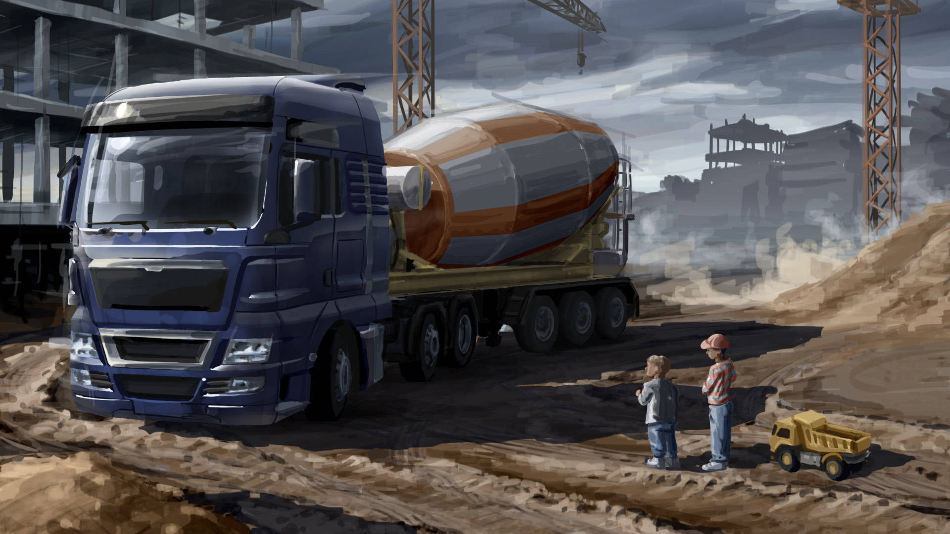 American Truck Simulator Background S Wallpaper