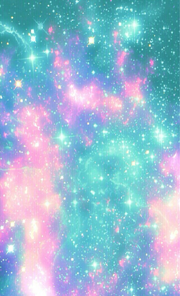 Free Download Background Blue Cute Galaxy Pastel Pink Sparkles