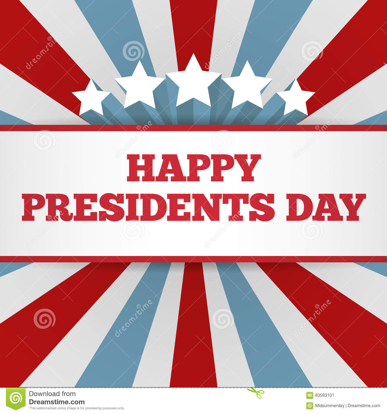 Presidents Day Background Usa Patriotic Vector Template