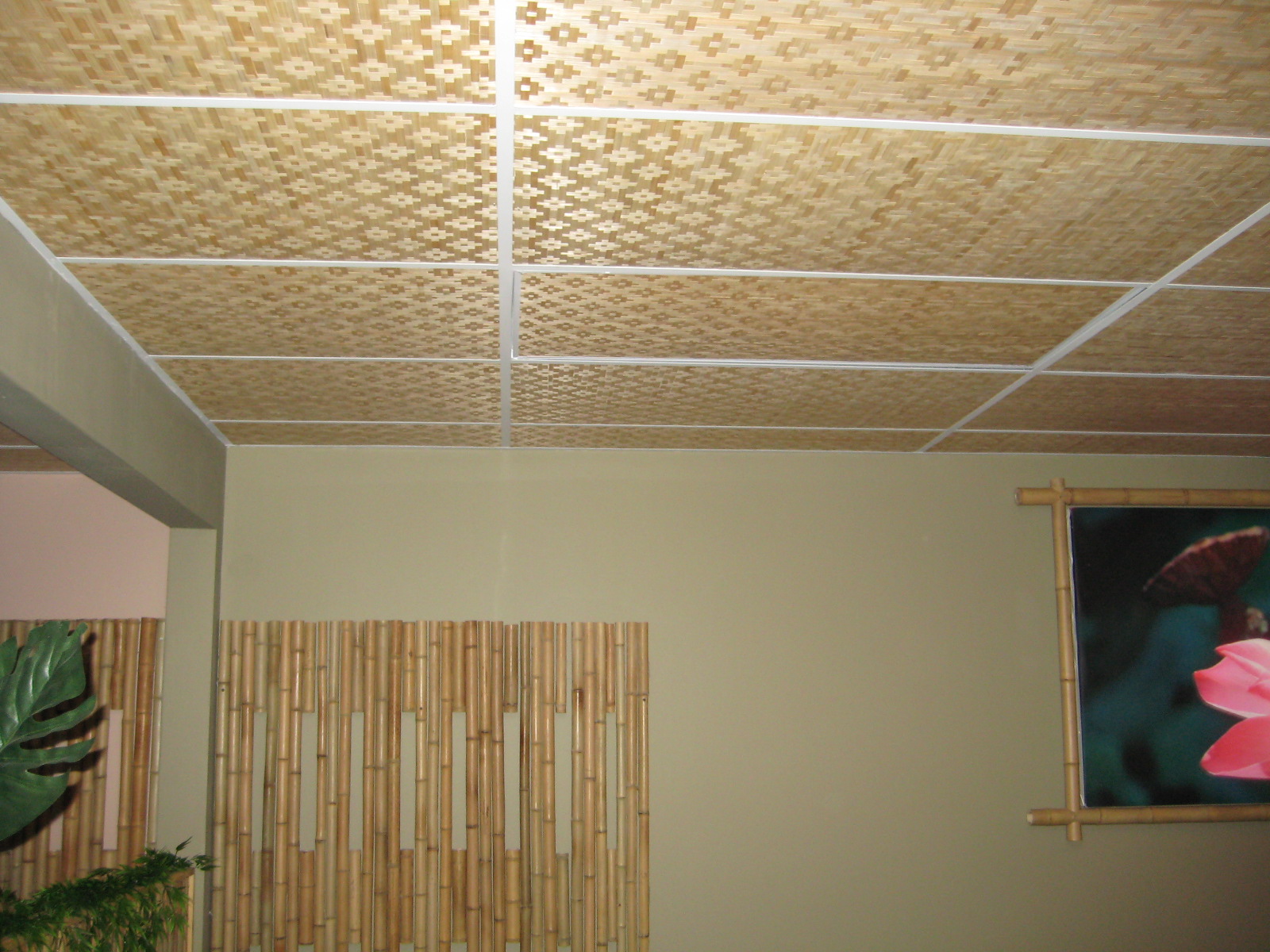  Panels InteriorExterior Decoration Woven Bamboo Wallpaper Natural 1600x1200