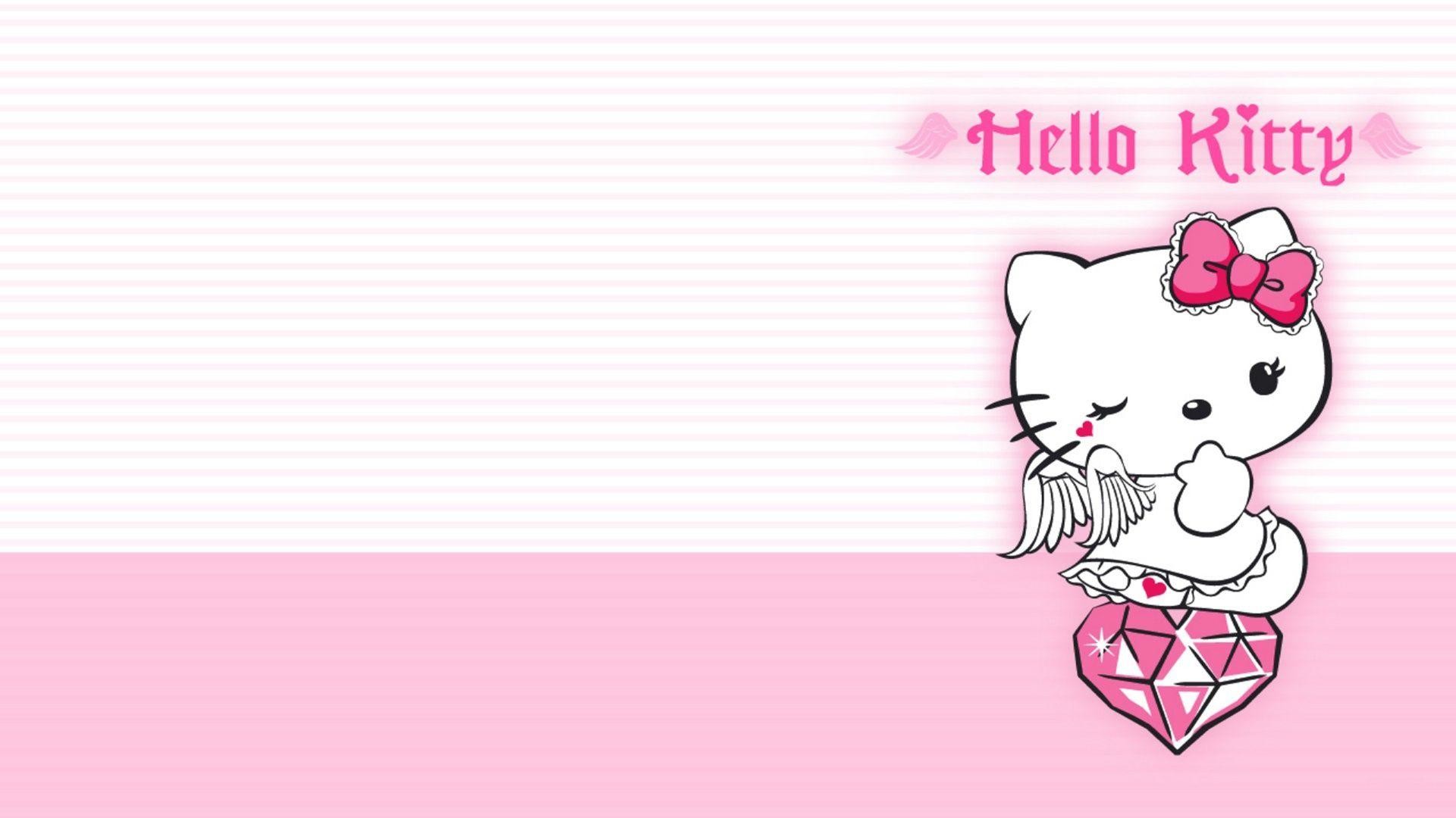 Pink Hello Kitty Background Image