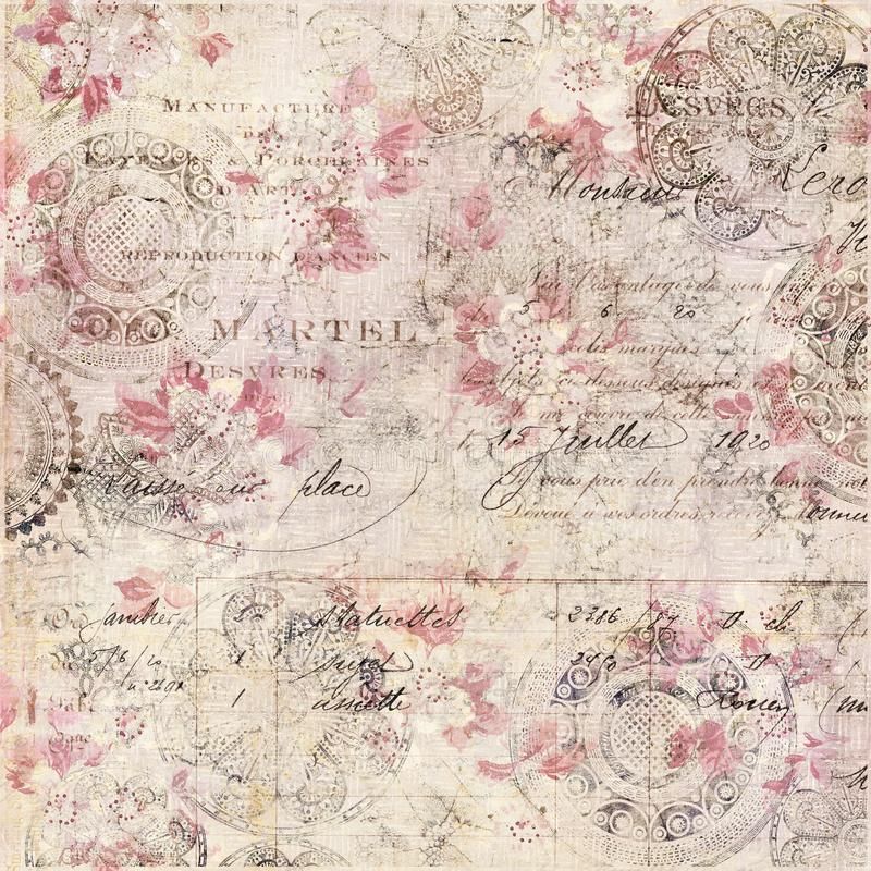 Photo About Vintage Floral Shabby Chic Background
