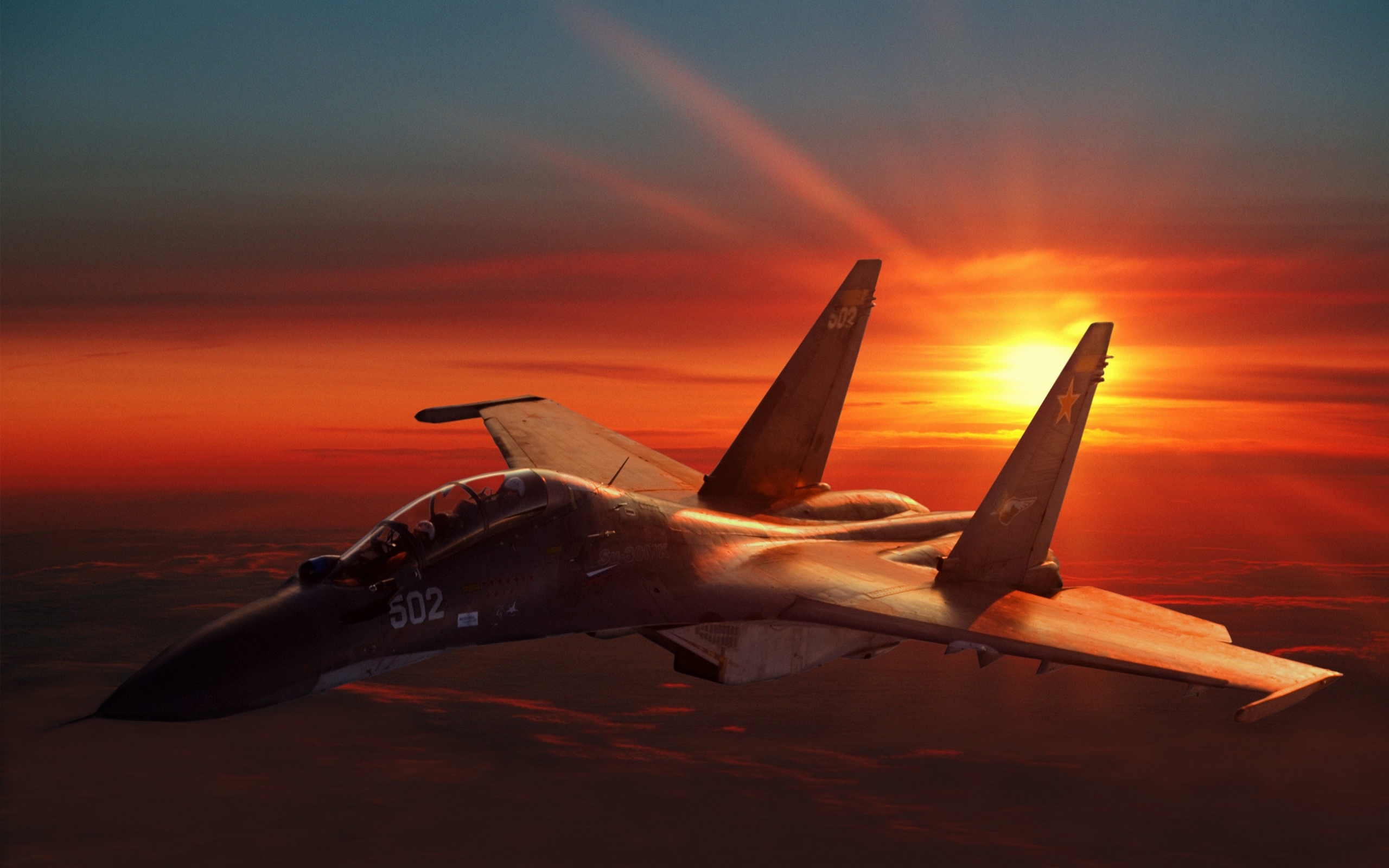 Sukhoi Su 30 Fighter Jet Desktop Wallpaper