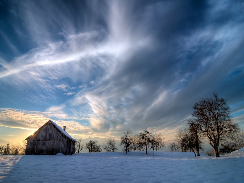Barn Clouds Out In The Country Abstract Other HD Desktop Wallpaper