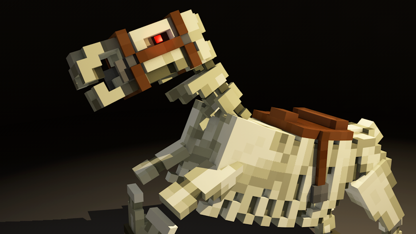 Skeleton Horse In Minecraft C4d Renders By Icrdr