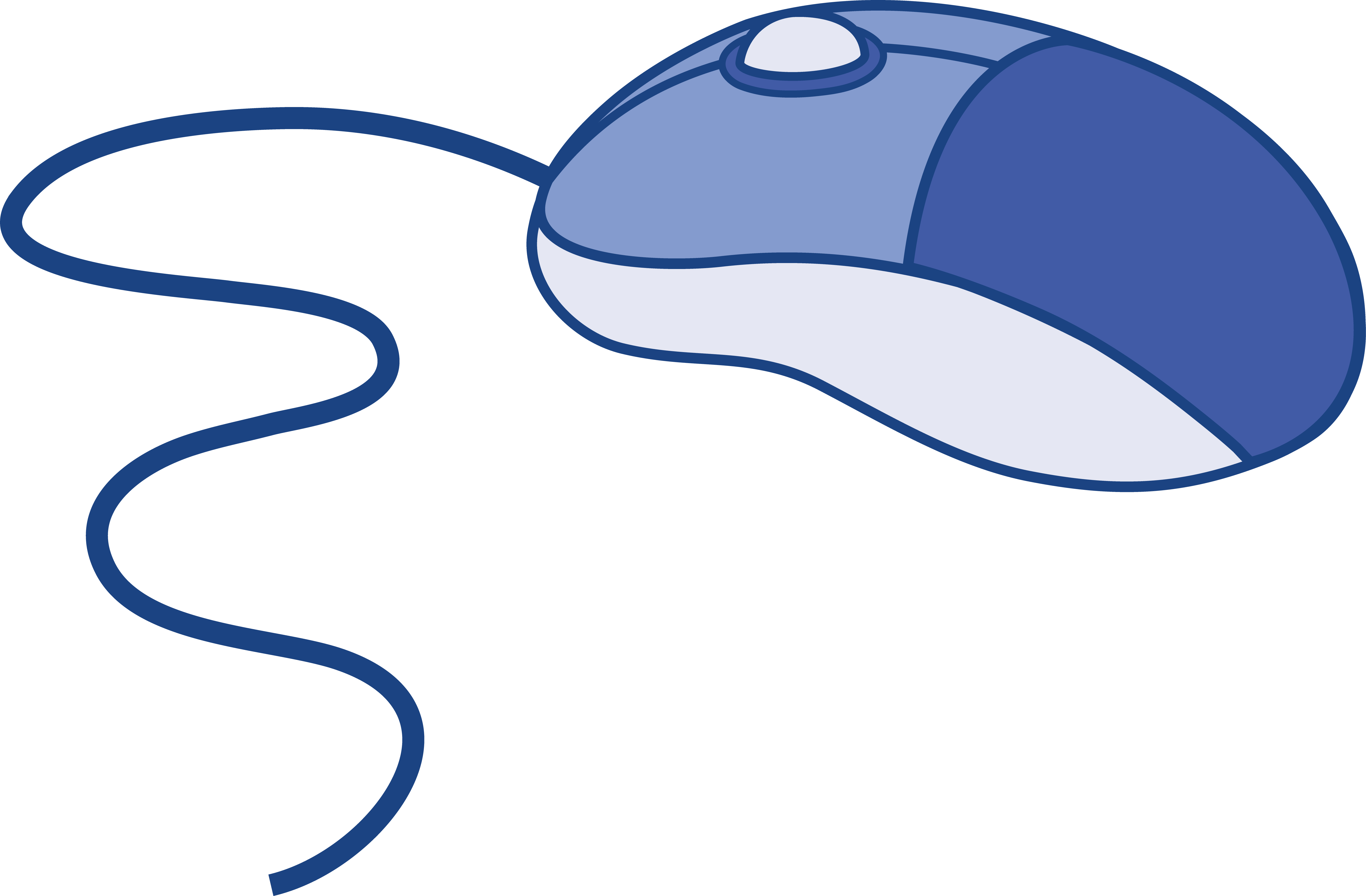 Blue Puter Mouse Clip Art Line