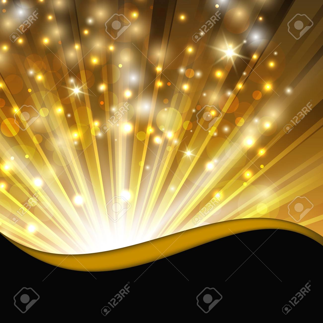 Abstract Shimmering Background With Magic Lights And Decorative