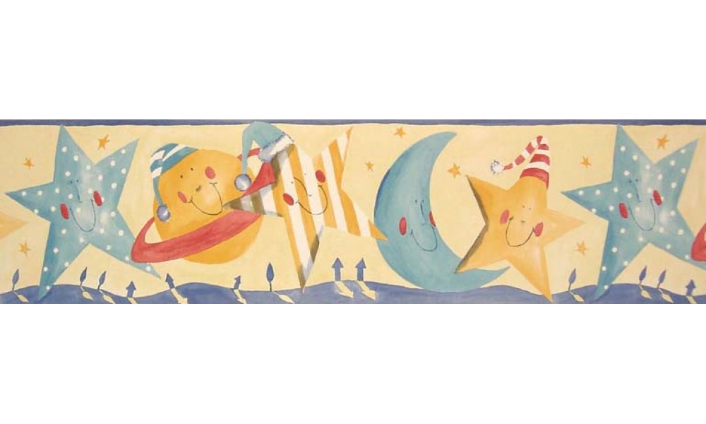 Home Sun Moon and Stars Wallpaper Border B73515