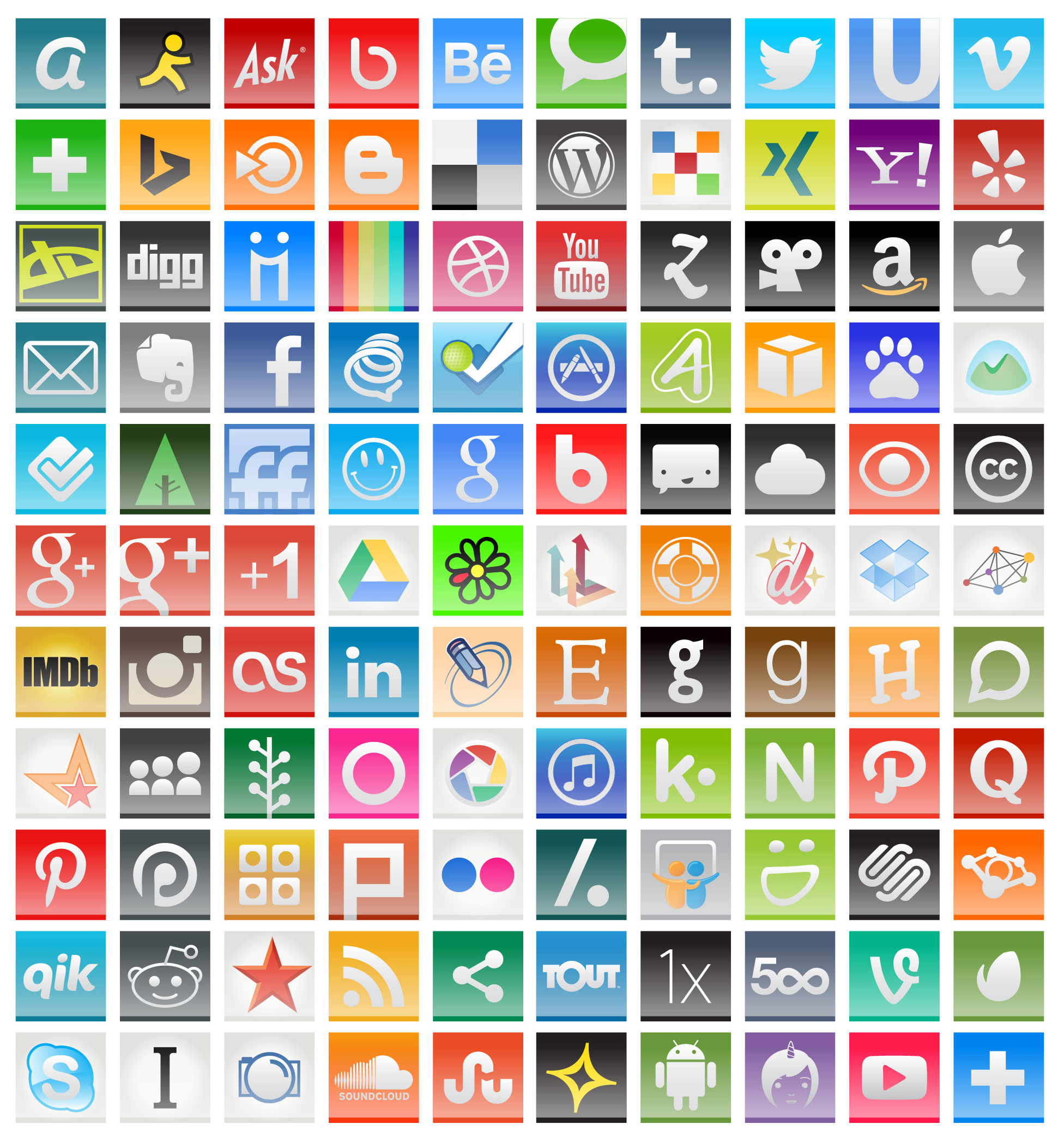 Social Media Logos Wallpaper For Gadget Handph