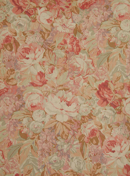 Wistaria And Rose Rust Tan A English Fabric Design Of Summer
