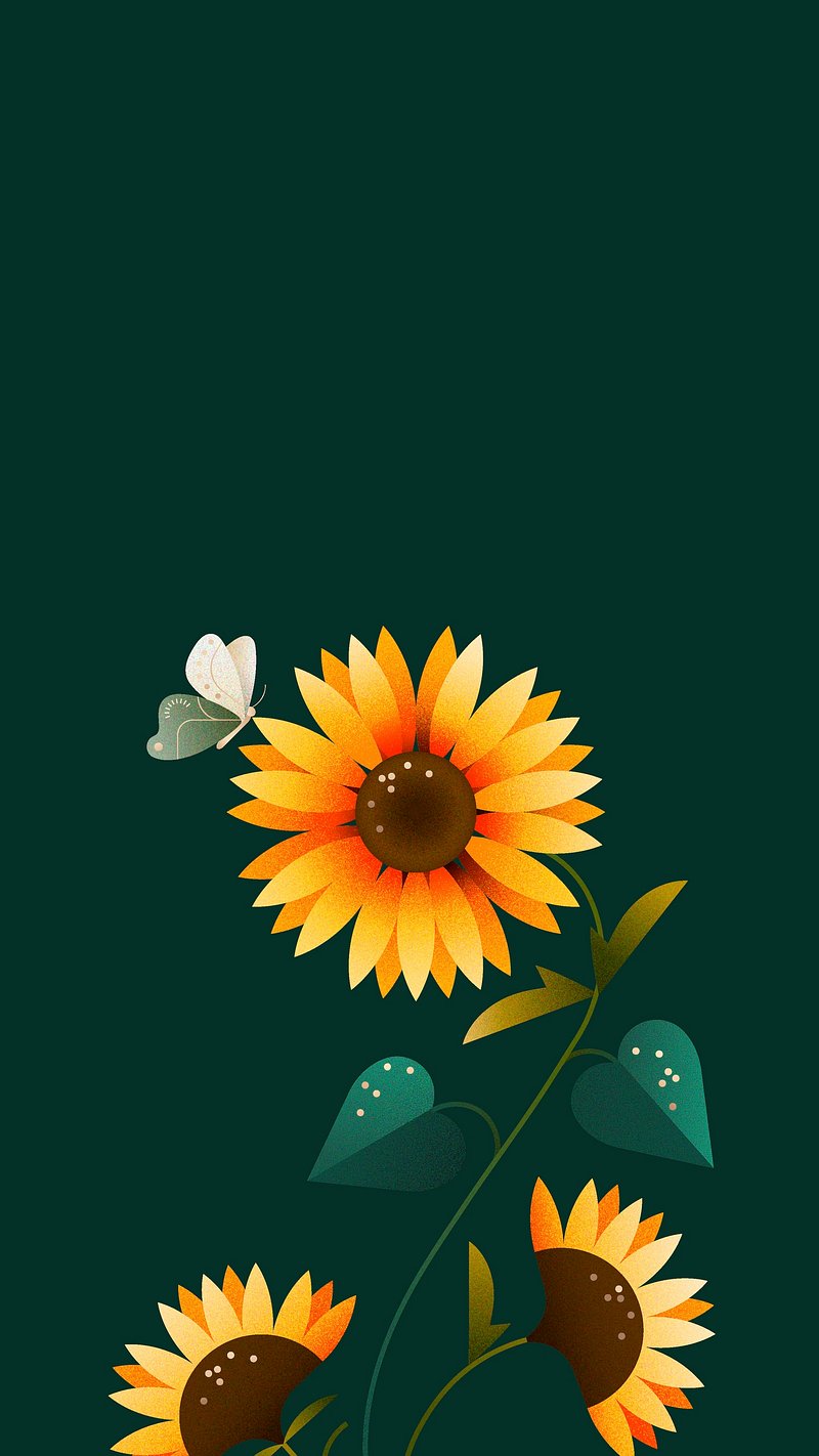 Sunflower Nature iPhone Wallpaper Botanical