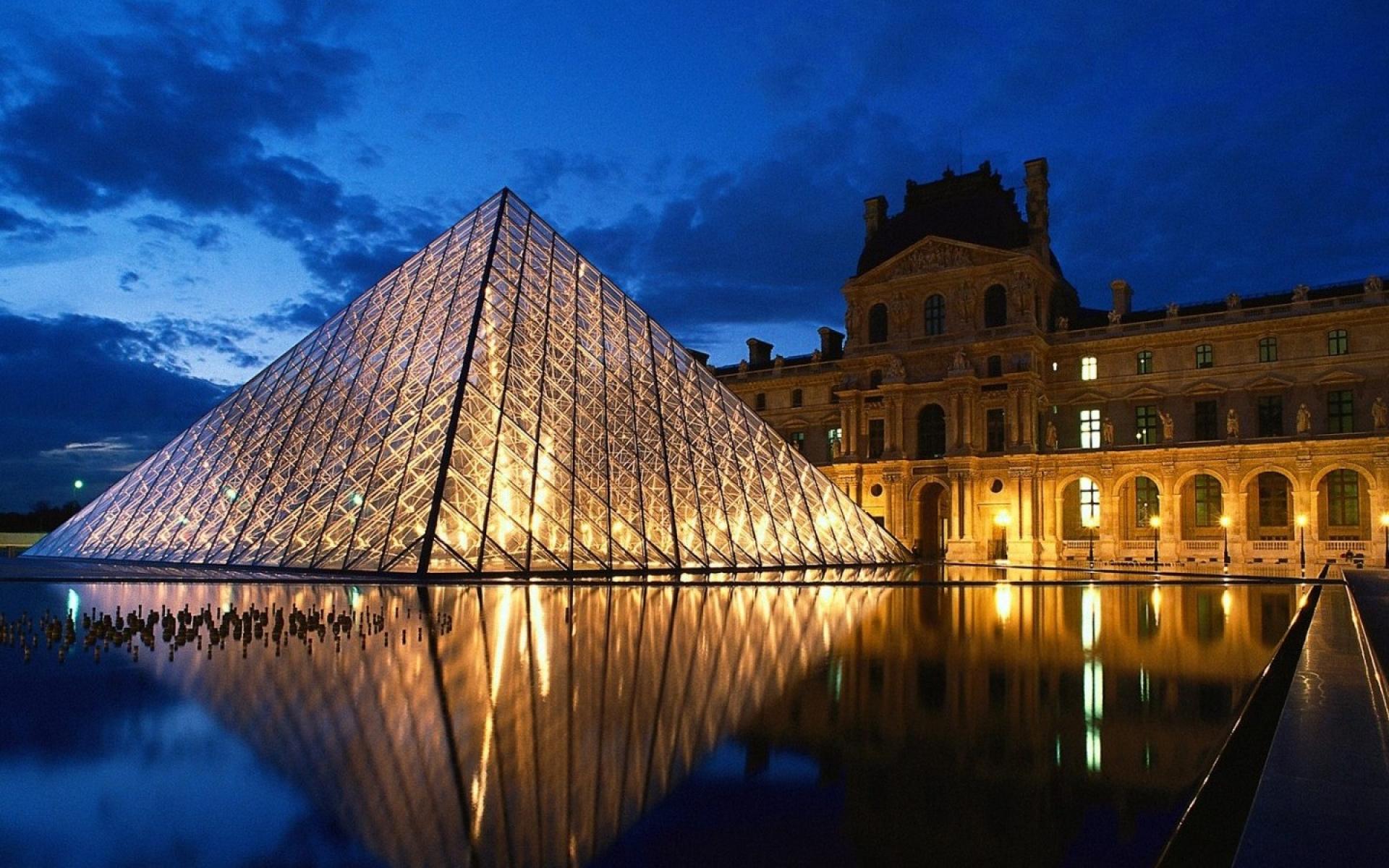 Night In Paris Wallpaper Louvre HD