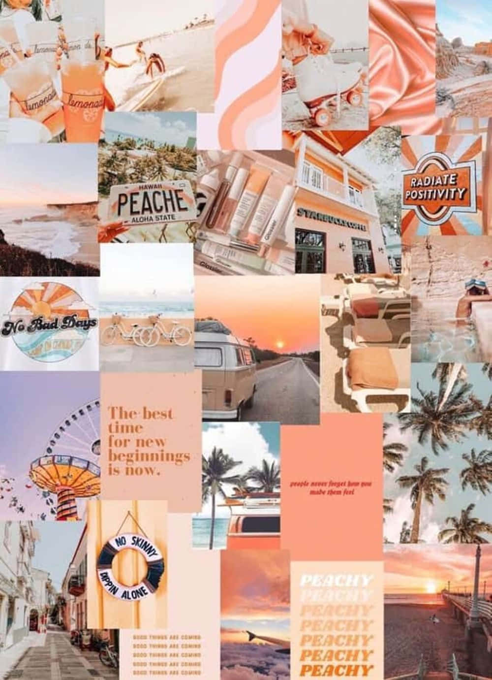 Soft Peach A Lovely Vintage Aesthetic Wallpaper