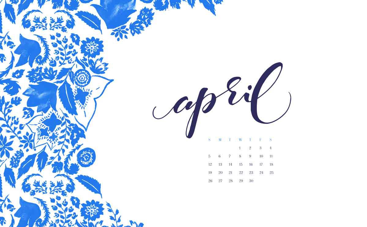 April Blue Porcelain Digital Wallpaper And Background