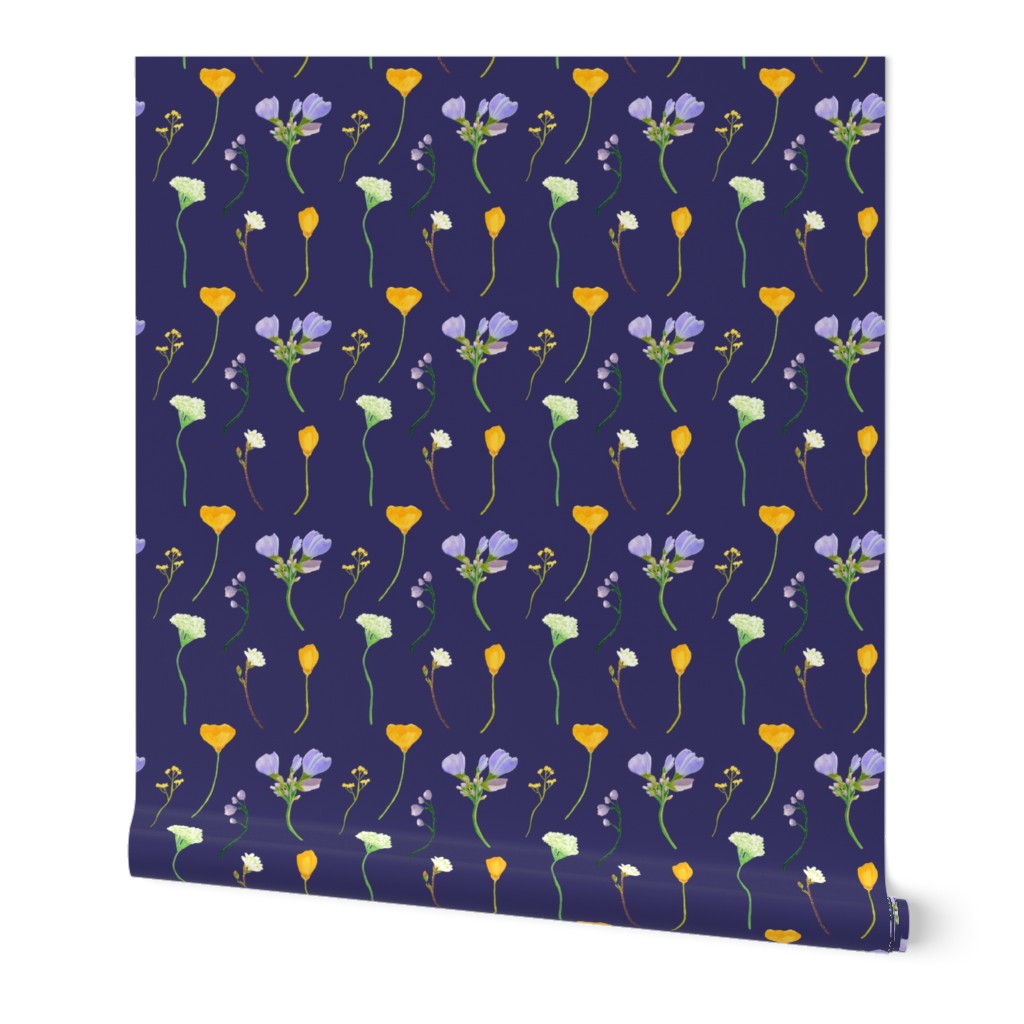Vintage Wildflowers Wallpaper