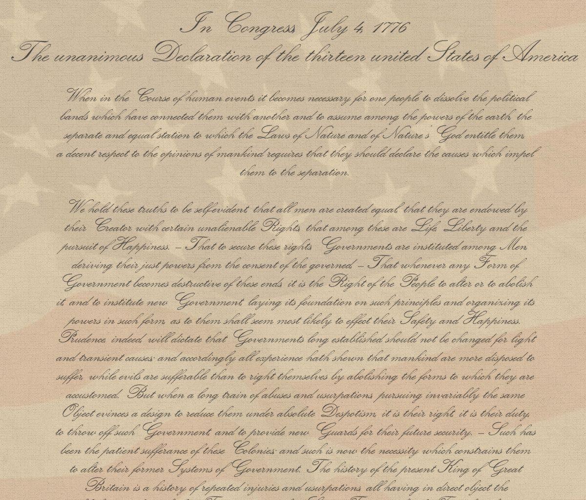 The Declaration Of Independence Wallpaper