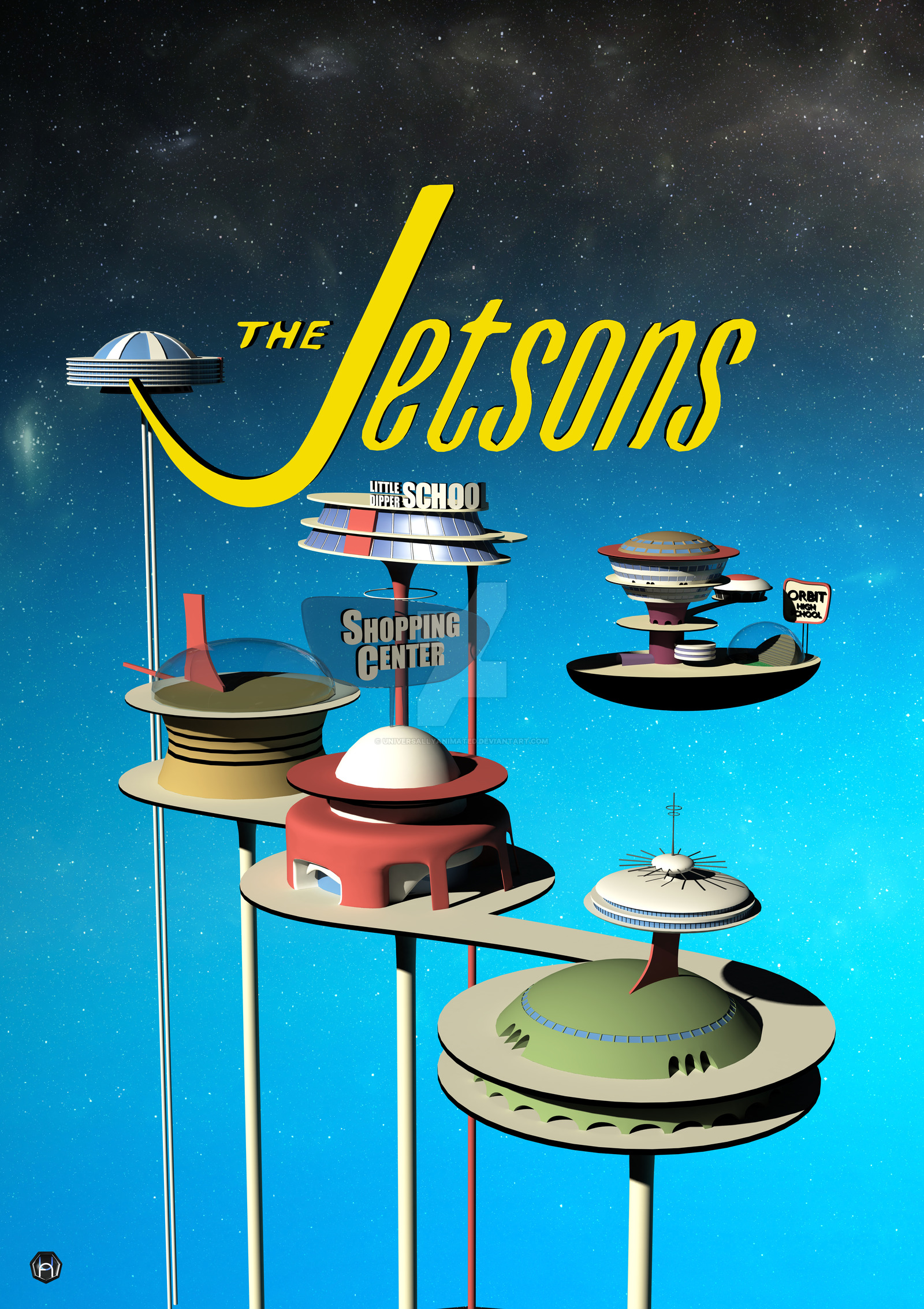 The Jetsons Poster Portrait By Universallyanimated On