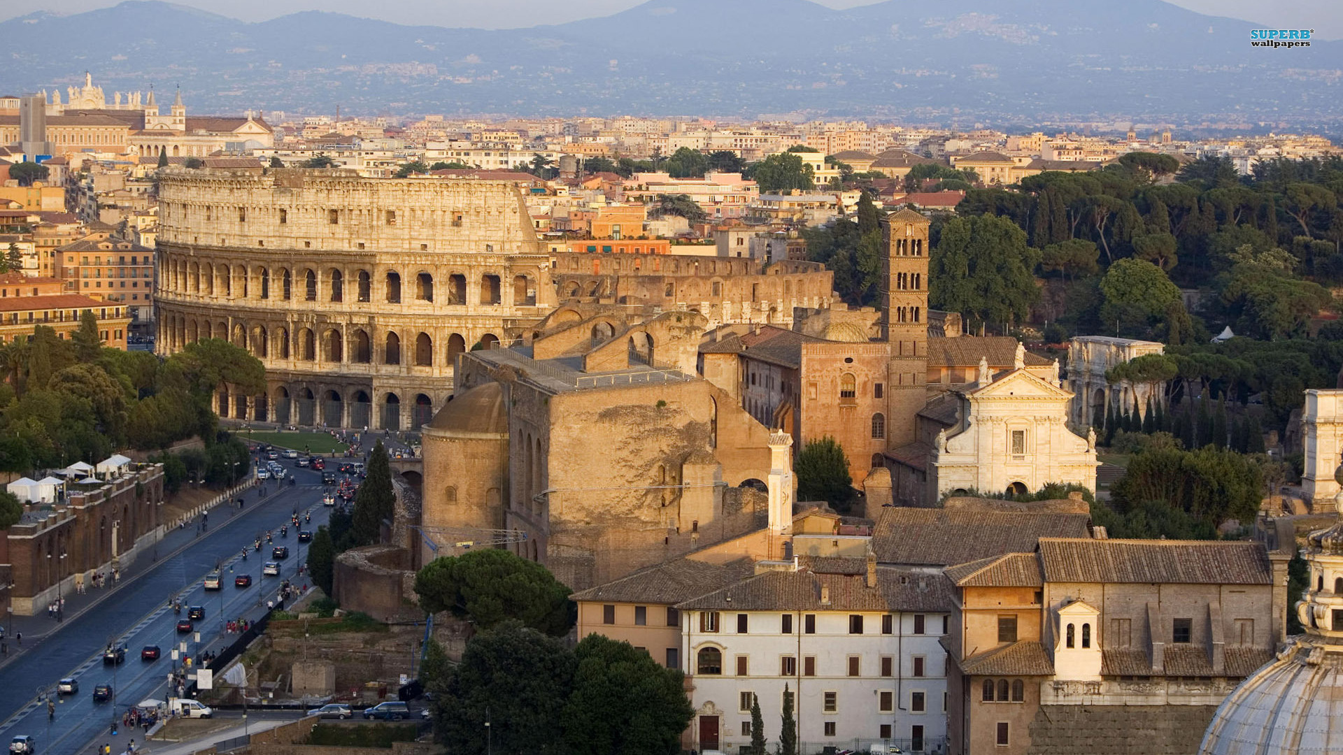 Ancient Buildings In Rome Desktop Wallpaper