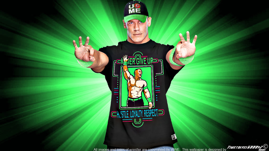 WWE John Cena Neon 2014 Wallpaper Widescreen by Timetravel6000v2 on
