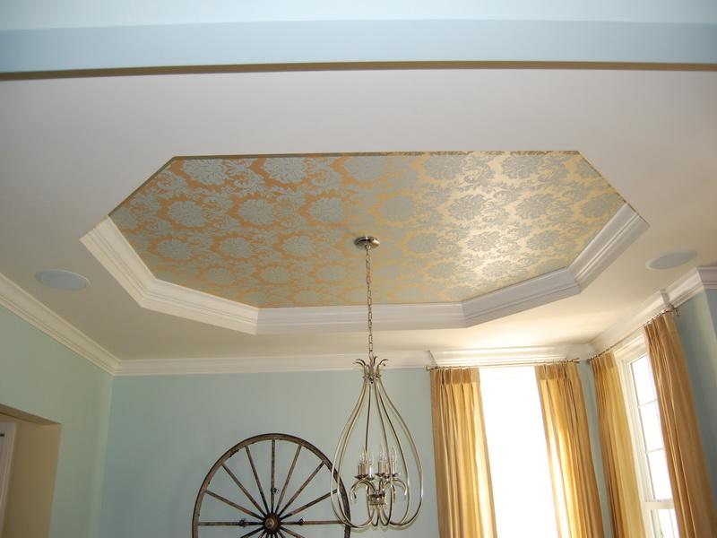 Free Download Tray Ceiling Design With Wallpaper Home Design