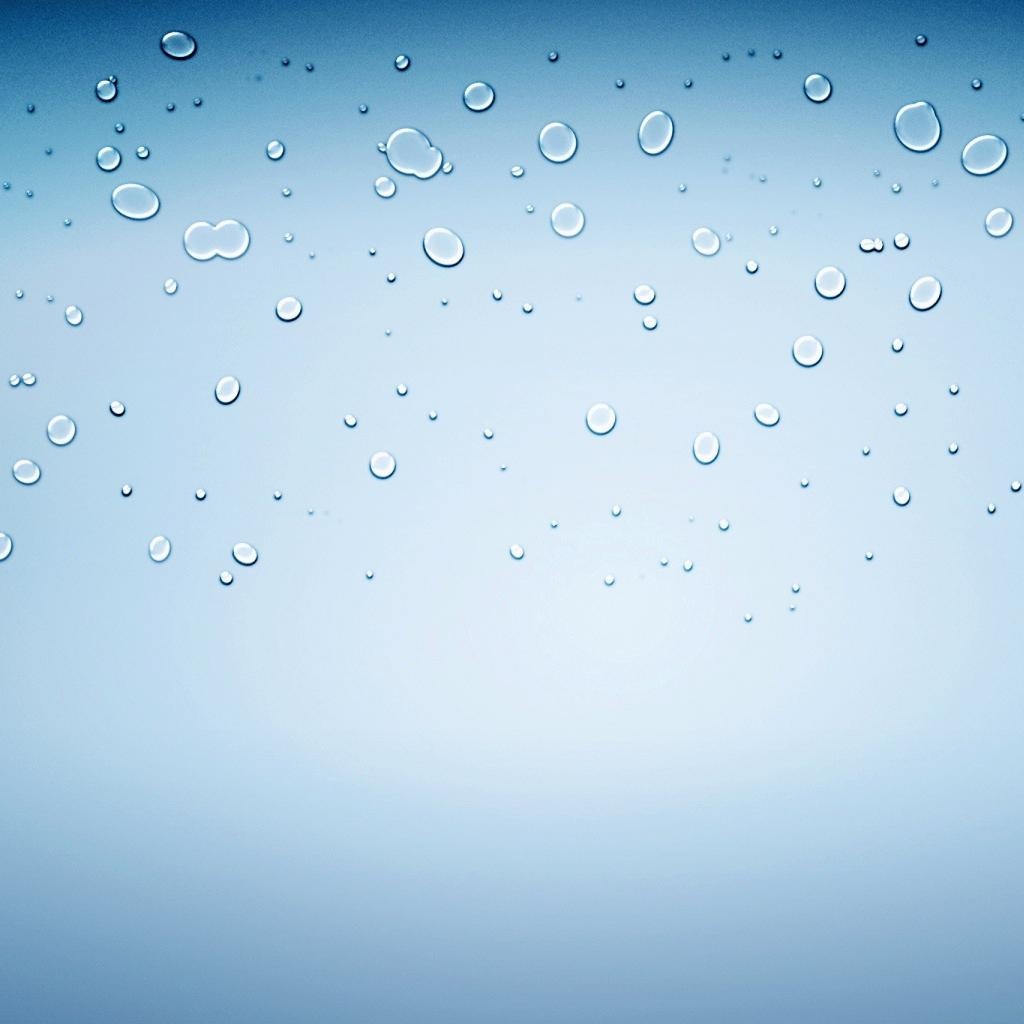 Aqua Water Drops iPad Wallpaper Retina HD